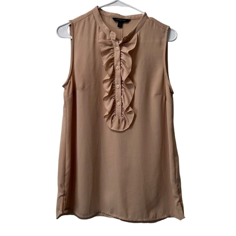 Banana Republic‎ Blouse Sleeveless Blouse Ruffle Size Small Office Career Formal